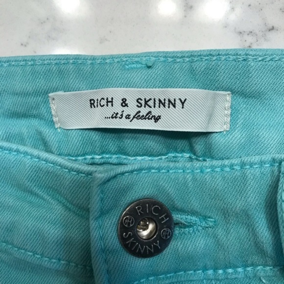 Rich & Skinny Turquoise Mint skinny jeans size 27 - Picture 5 of 8